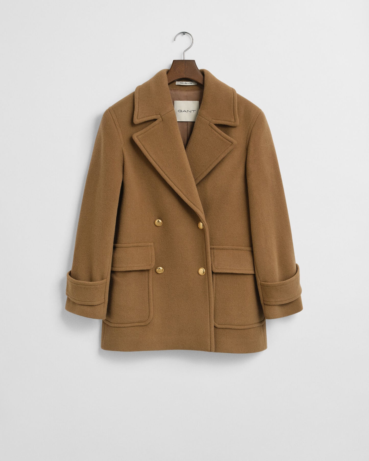 Woll-Mittelmantel im Peacoat-Stil