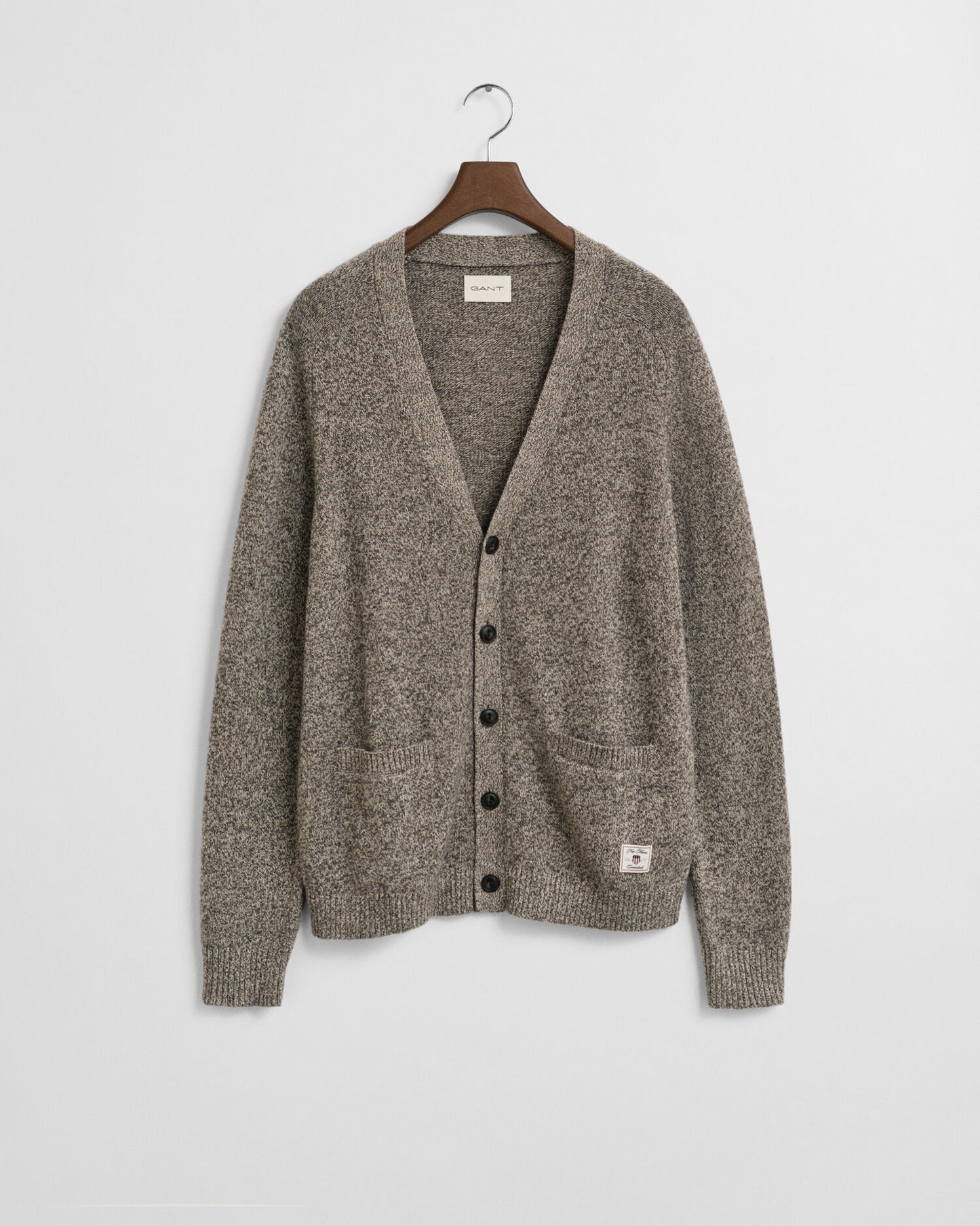 Mouliné-Cardigan aus Wollmix