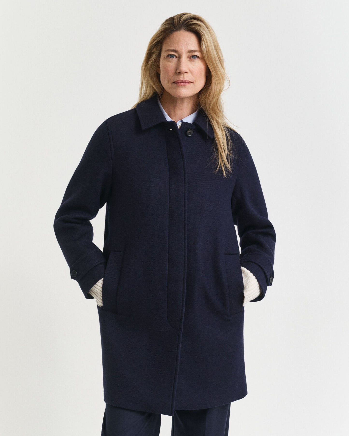 Manteau de voiture en mélange de laine