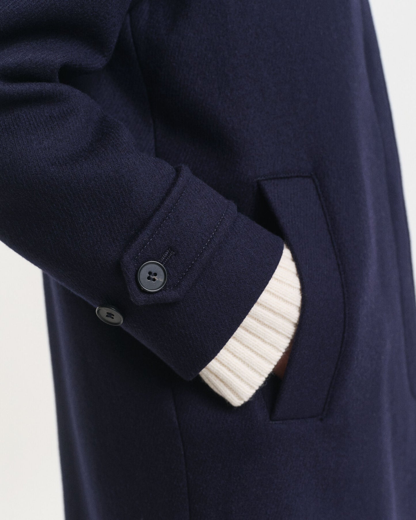 Manteau de voiture en mélange de laine