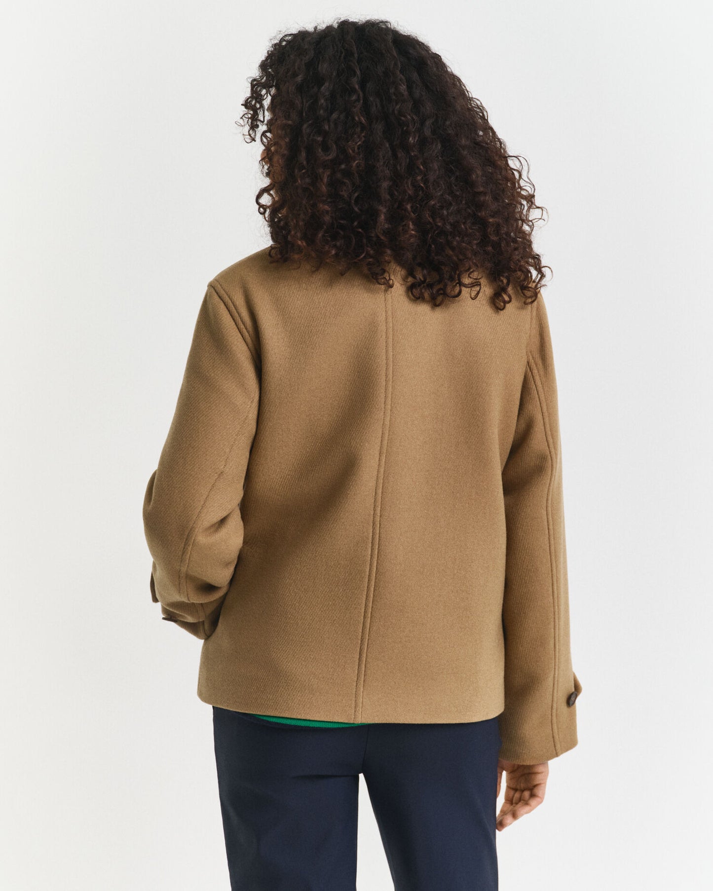 Manteau court en mélange de laine