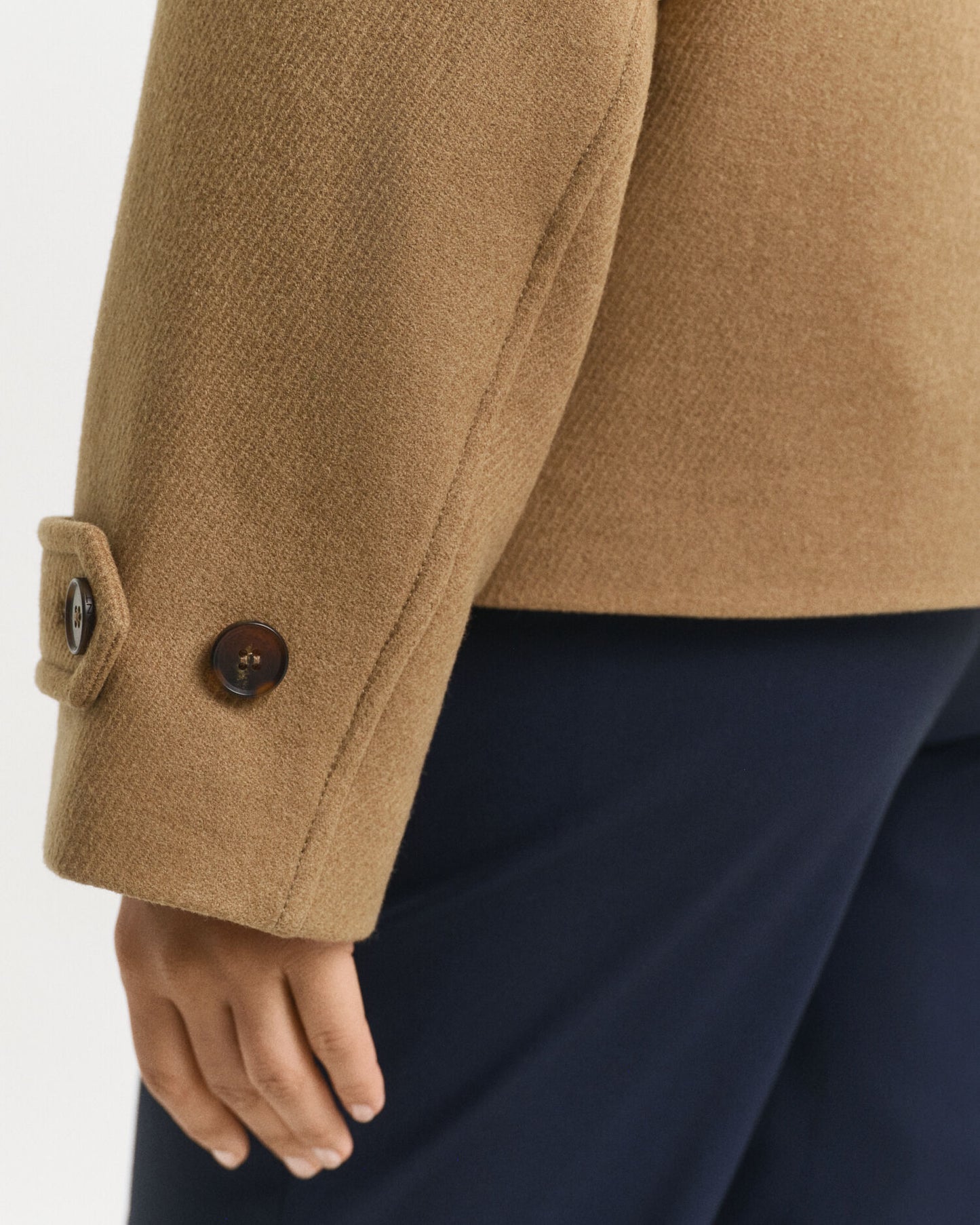 Manteau court en mélange de laine