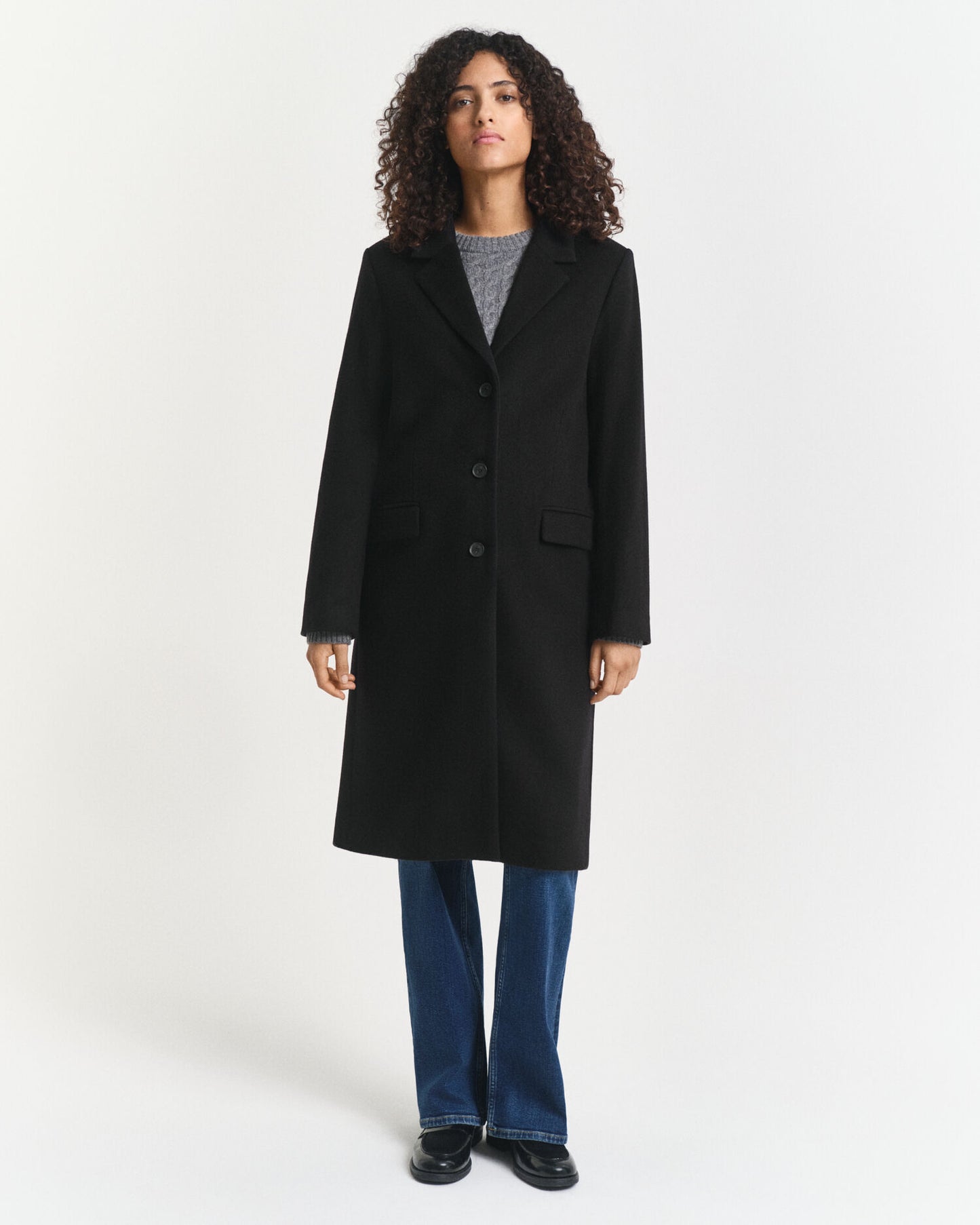 Manteau classique en mélange de laine