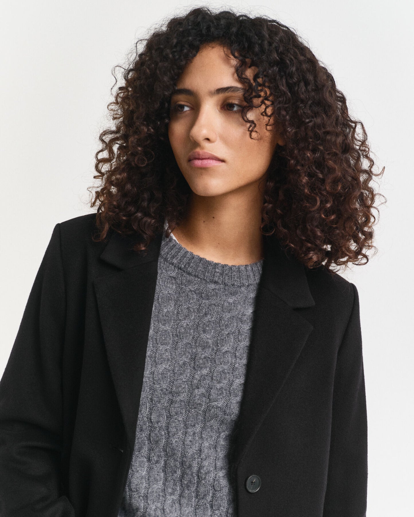 Manteau classique en mélange de laine