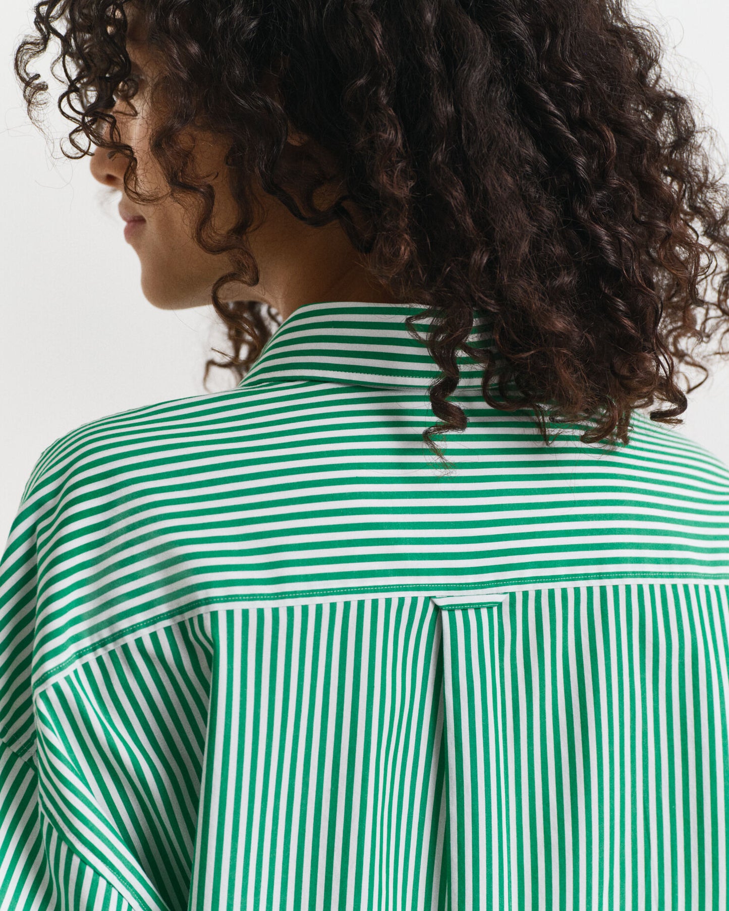 Chemise oversize classique en popeline rayée