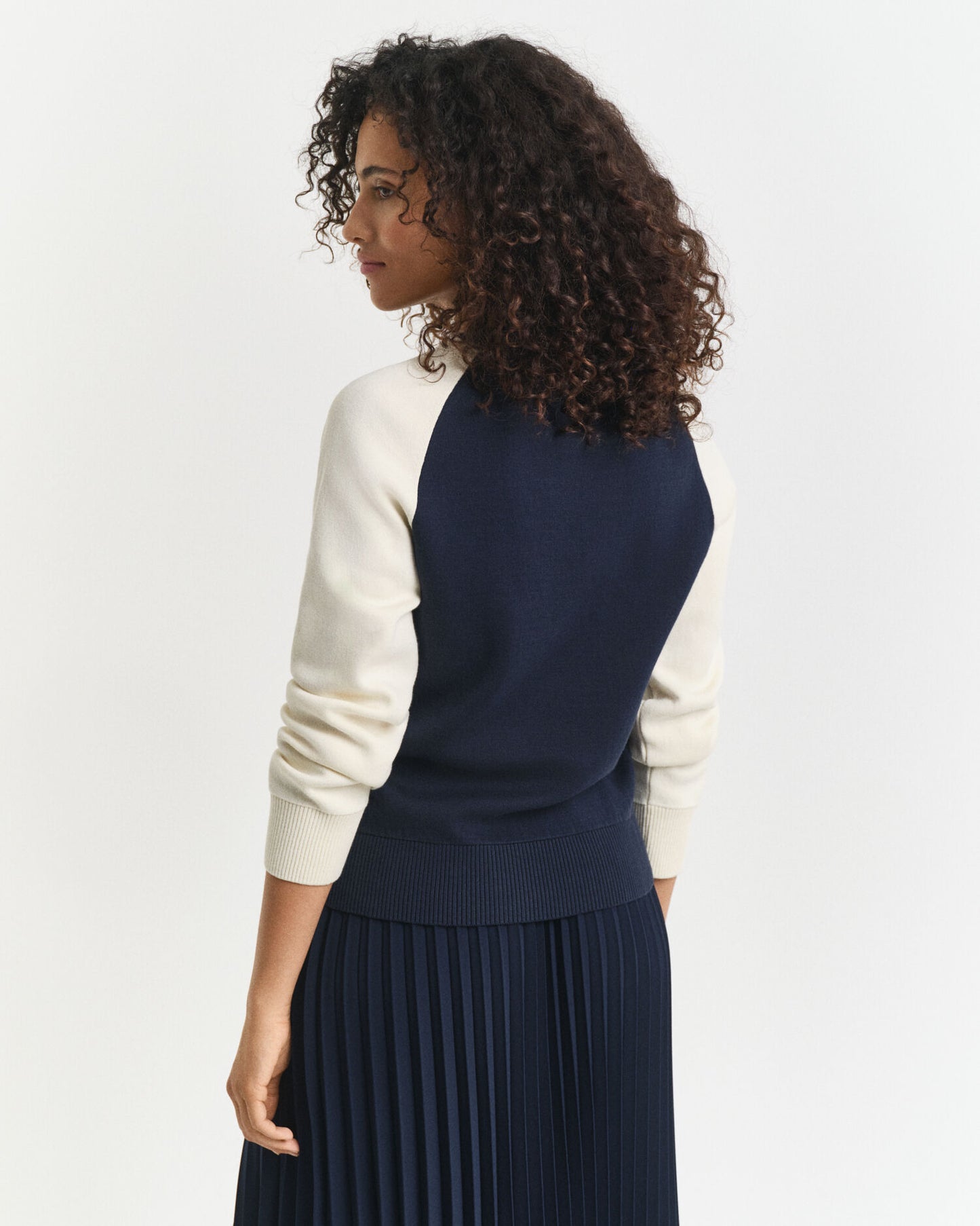 Pull ras du cou color block