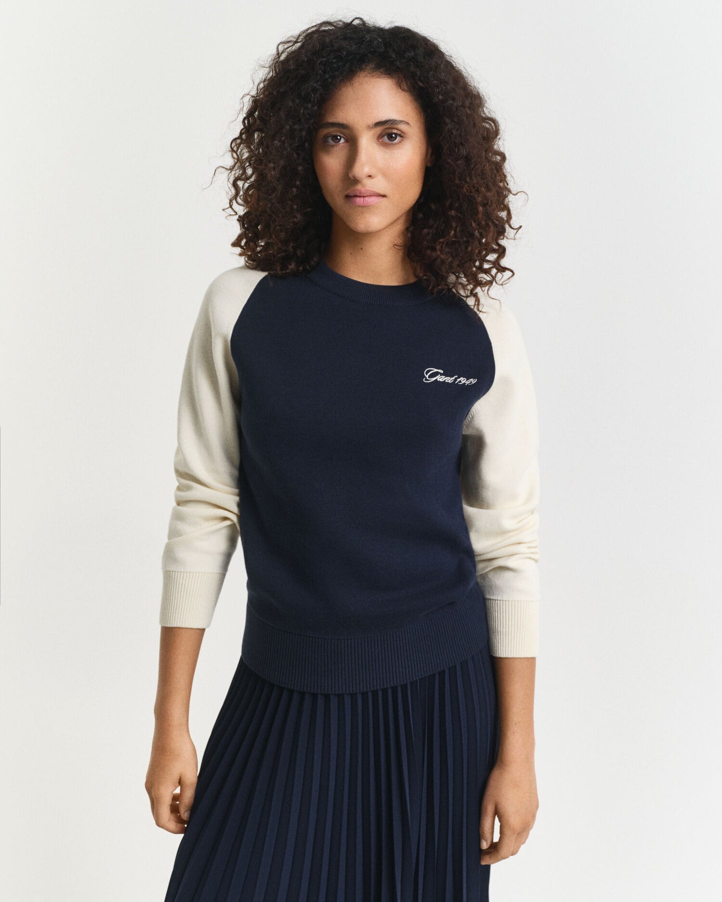 Pull ras du cou color block