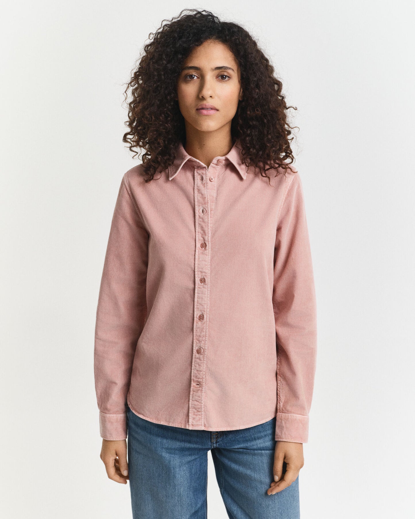 Chemise en velours côtelé coupe droite