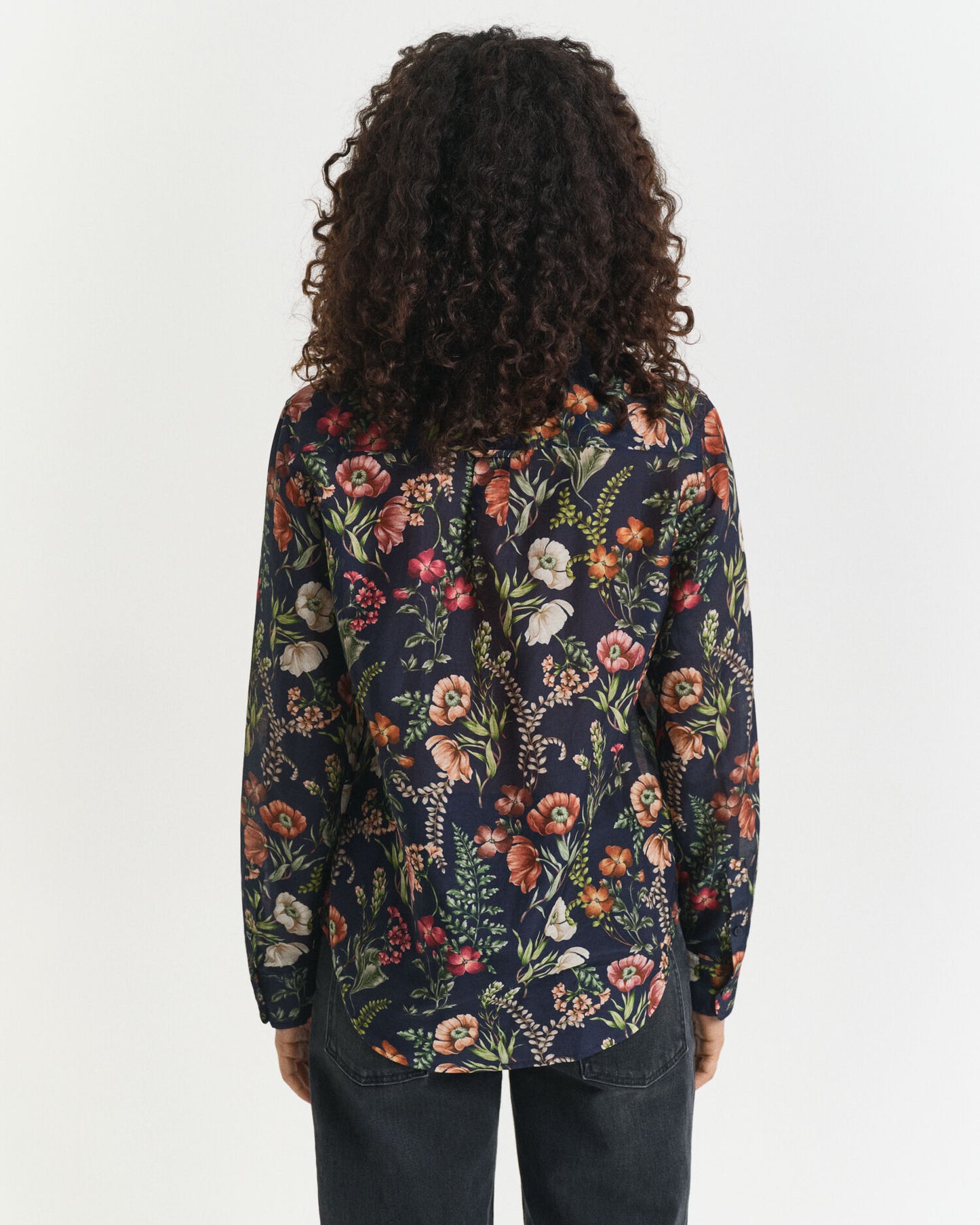 Regular Fit Hemd aus Baumwoll-Seide mit Blumenmuster