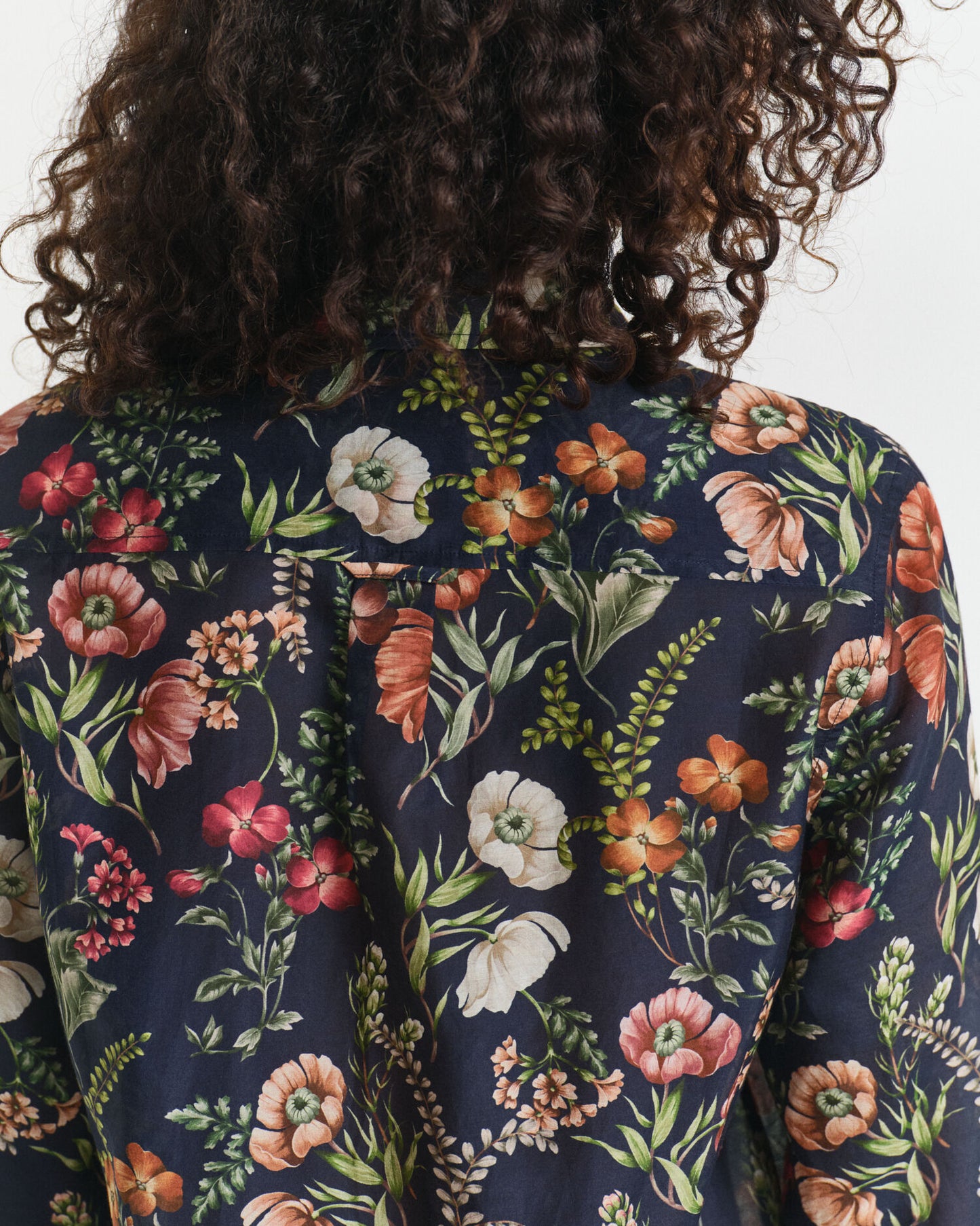 Regular Fit Hemd aus Baumwoll-Seide mit Blumenmuster