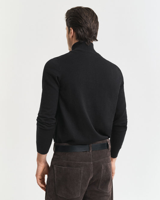 Klassischer Baumwoll-Half-Zip-Pullover