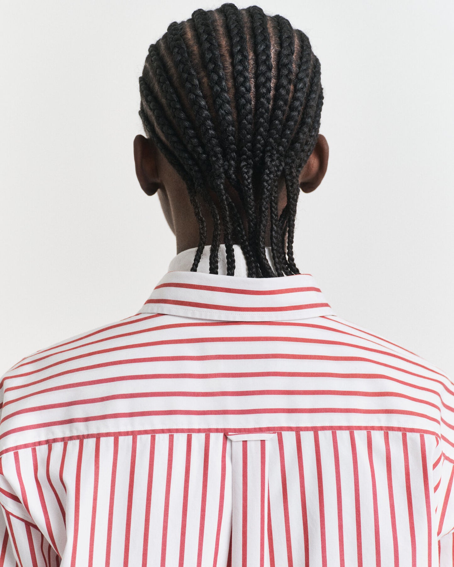 Chemise classique en popeline rayée coupe décontractée