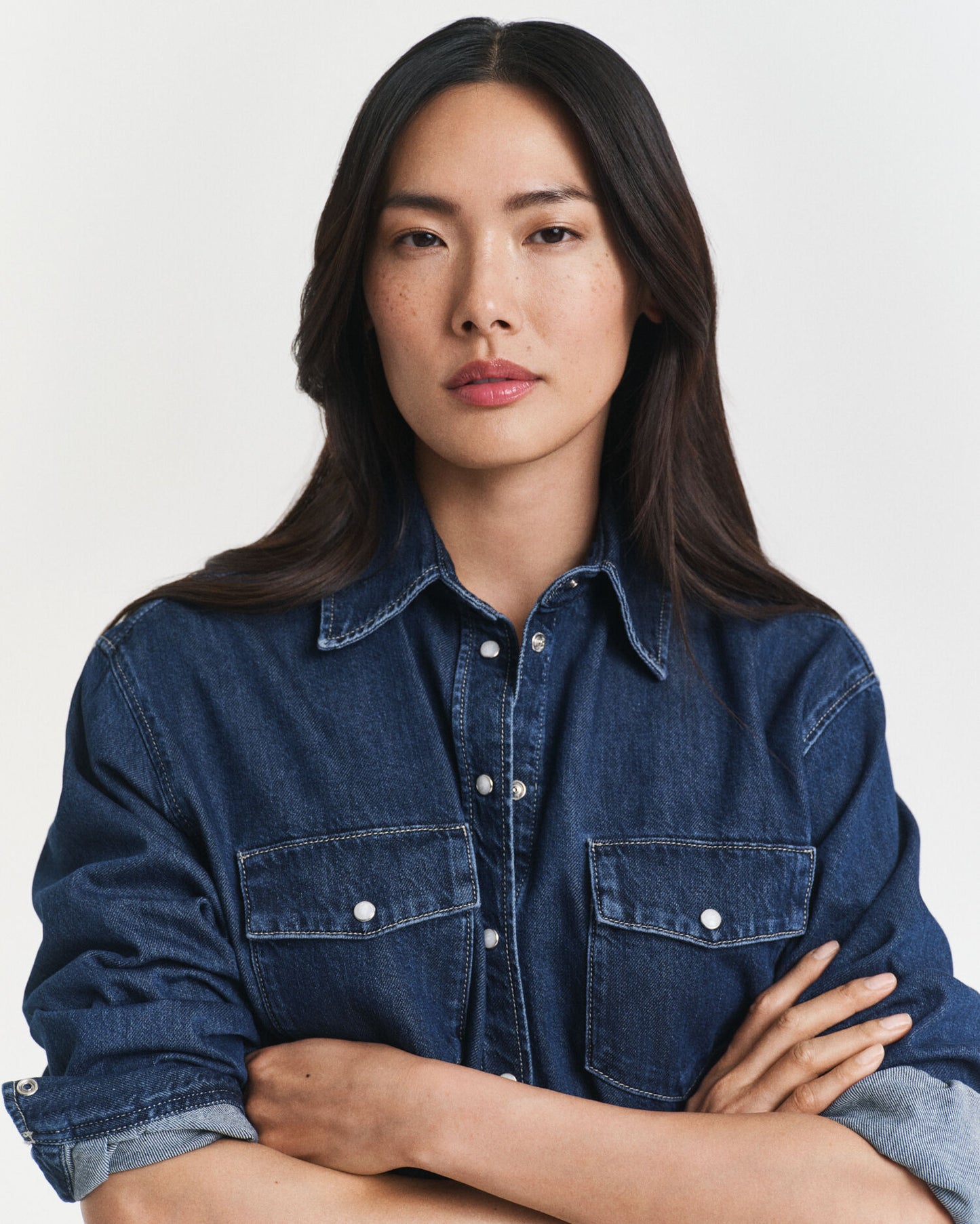 Chemise en jean décontractée à poches