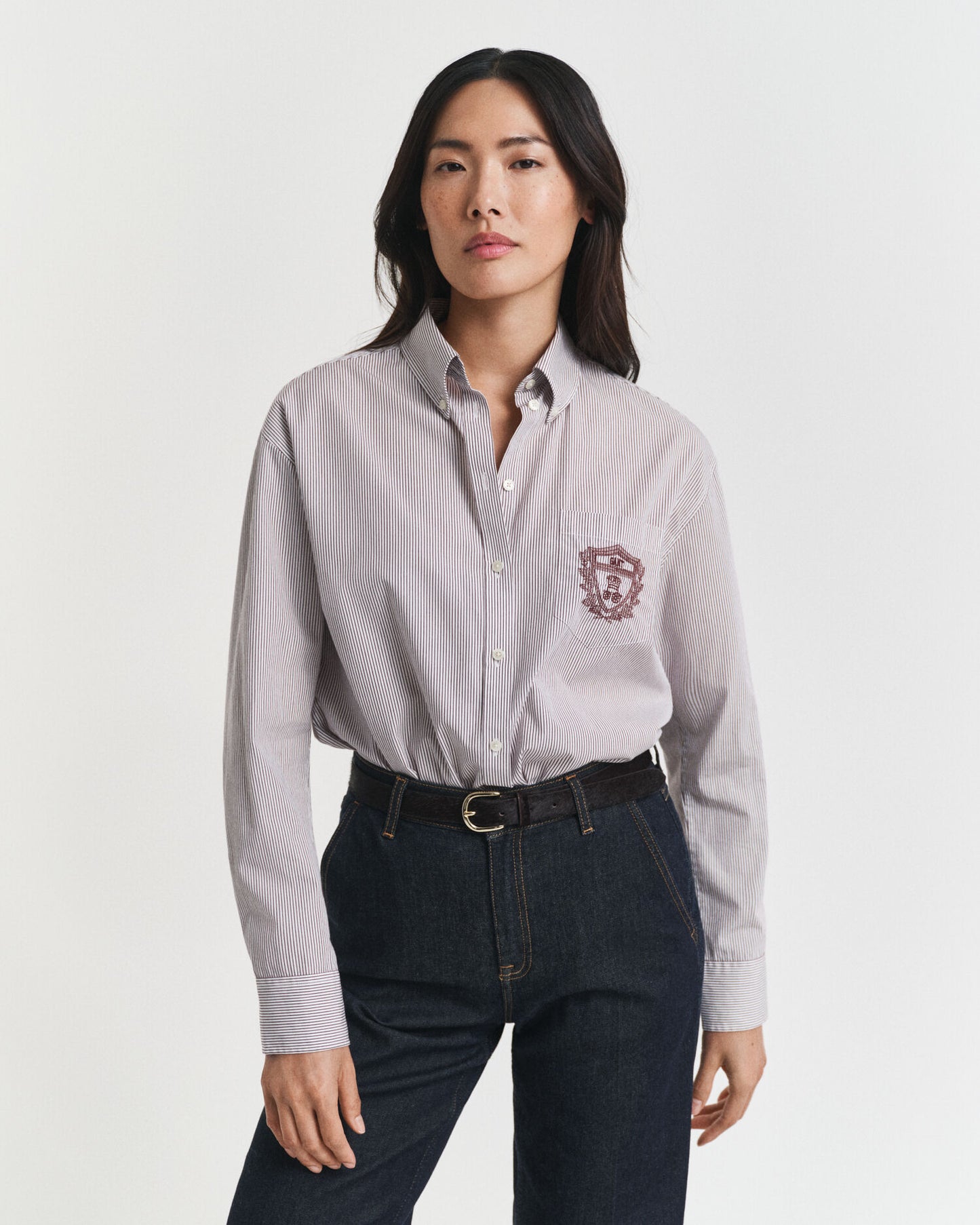 Relaxed Fit Hemd aus klassischem Popeline mit Grafikmuster