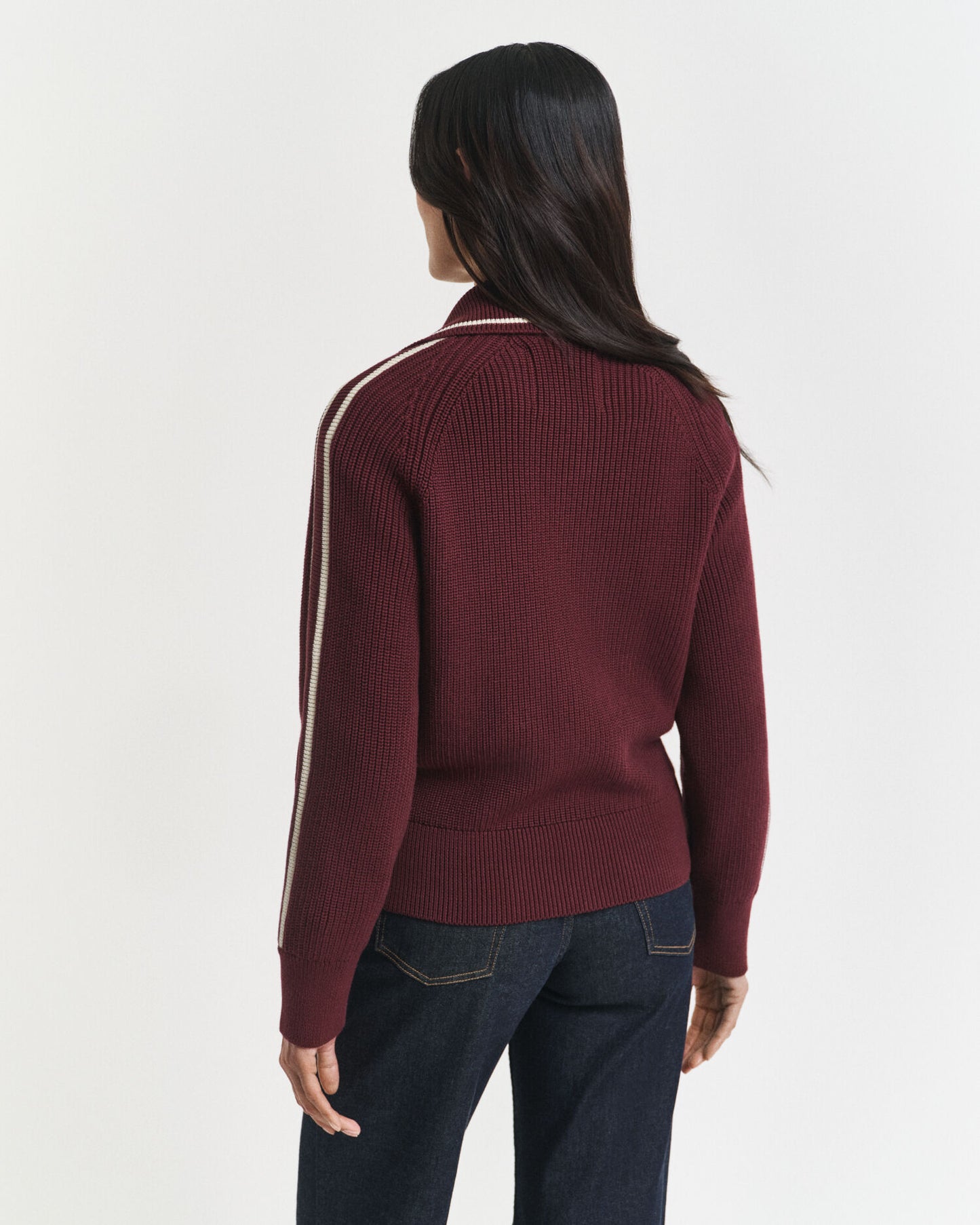 College-Strickjacke mit Reißverschluss