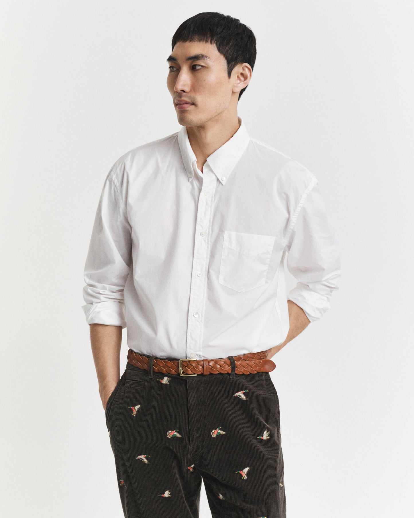 Chemise en popeline coupe décontractée