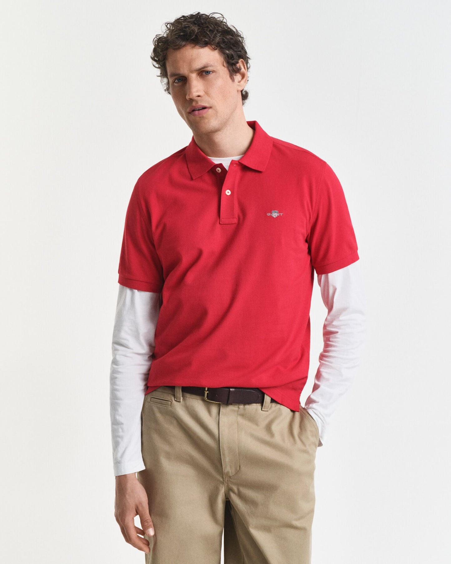 Polo piqué coupe droite Shield