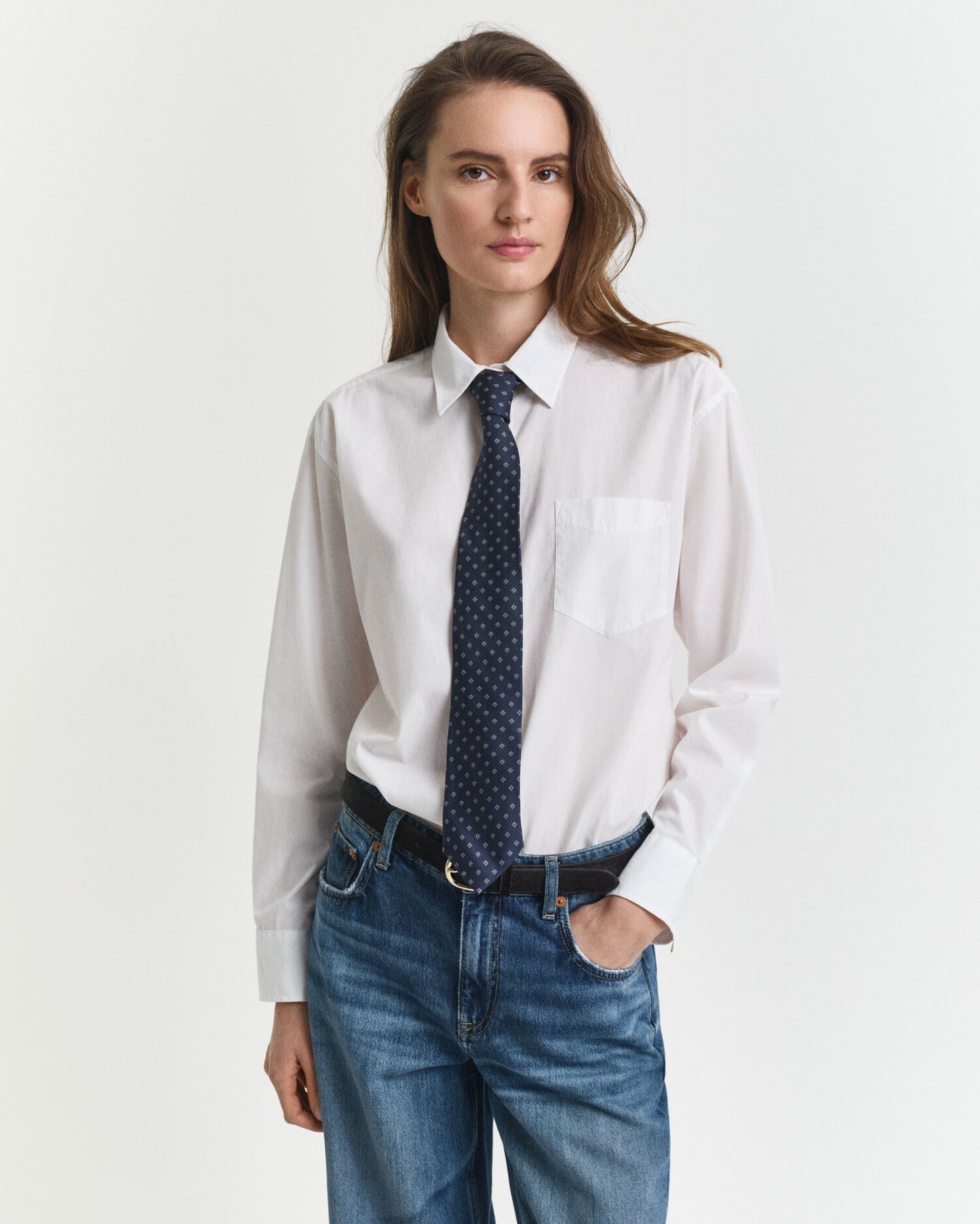 Chemise Popeline Classique Coupe Décontractée