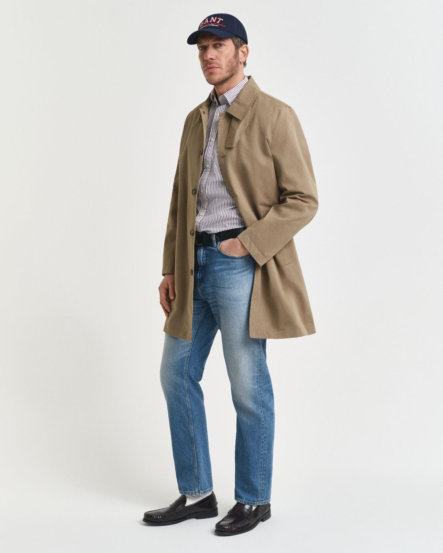 Chemise Popeline Classique Rayée Coupe Droite