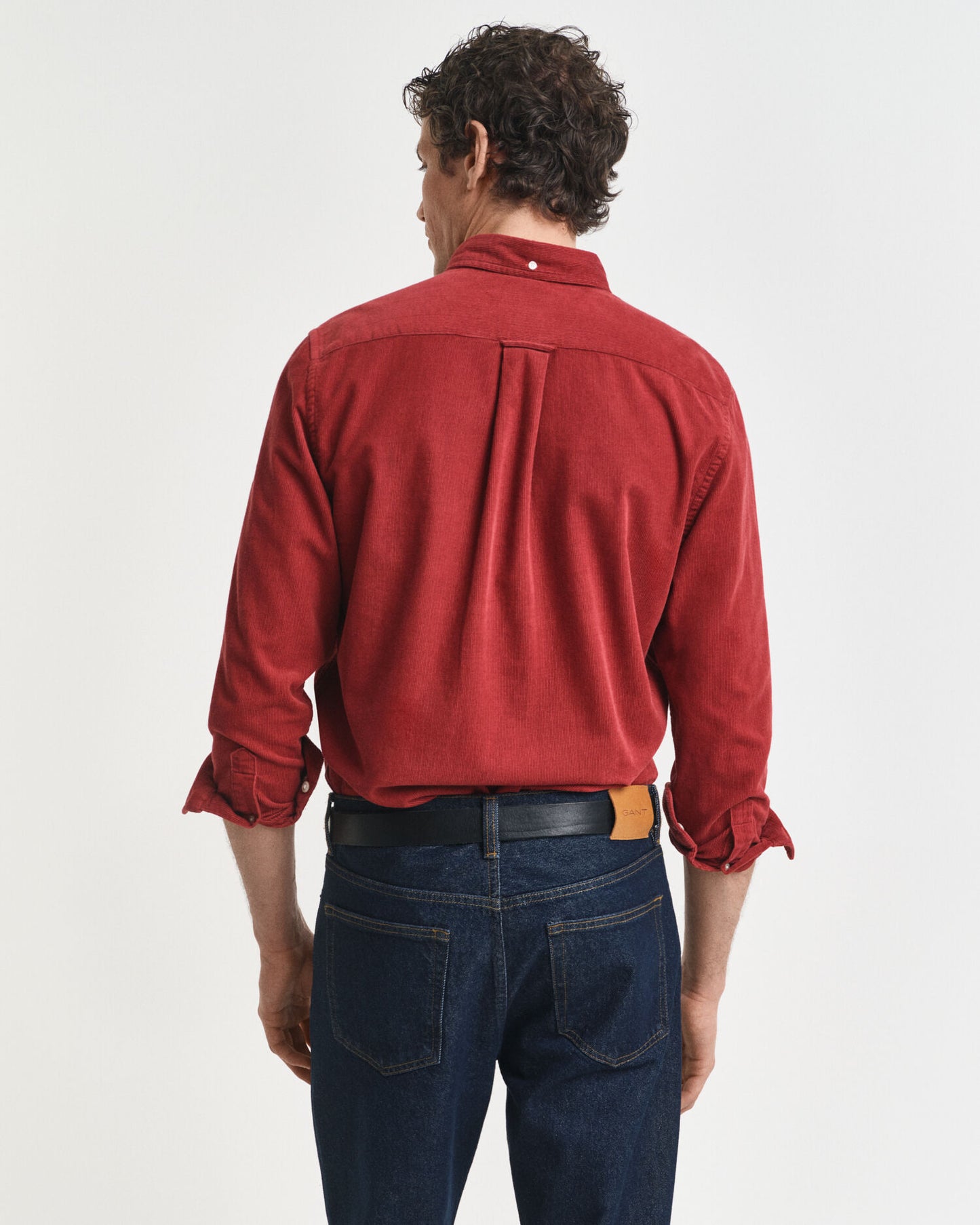 Chemise en velours côtelé de coton à coupe droite