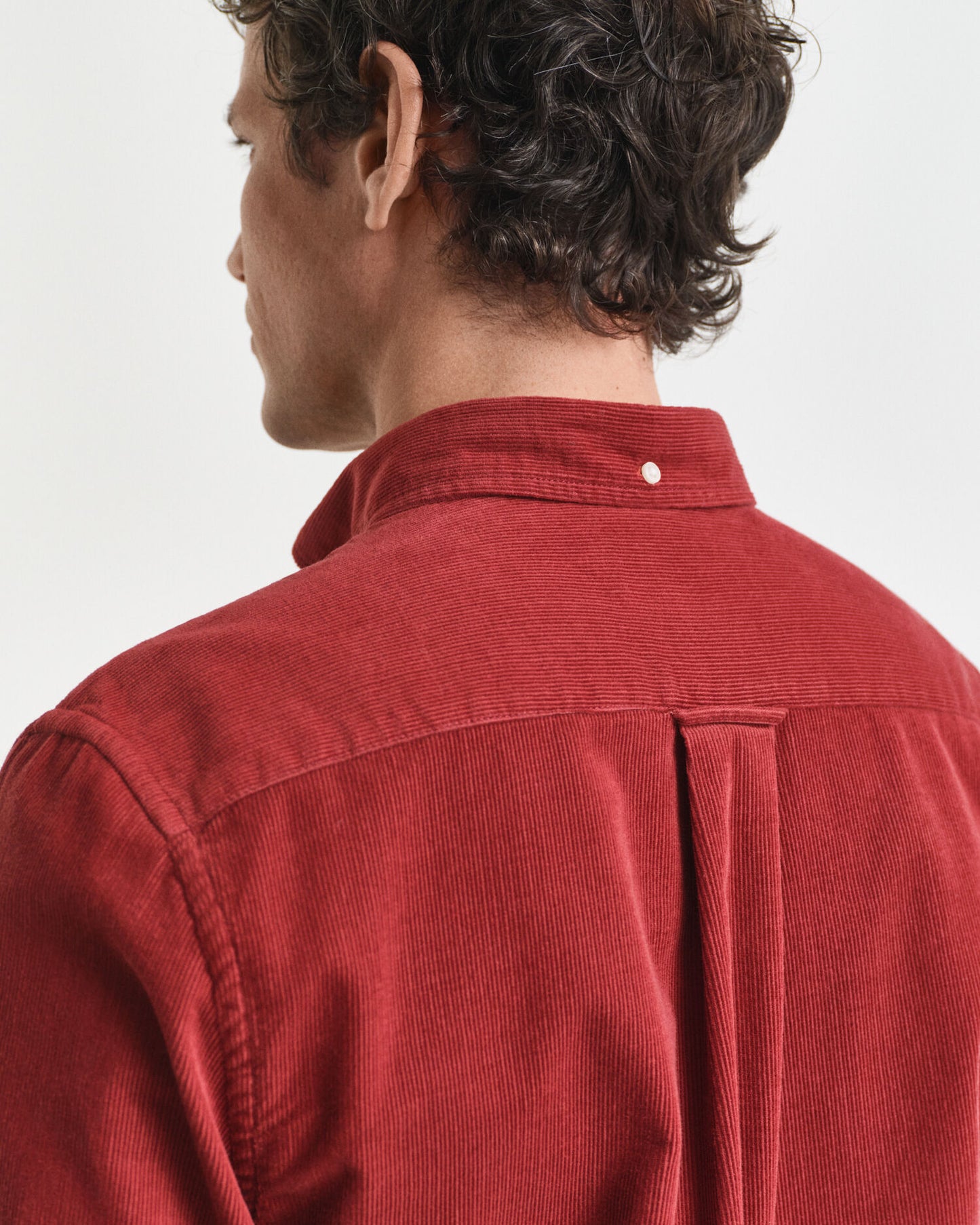 Chemise en velours côtelé de coton à coupe droite
