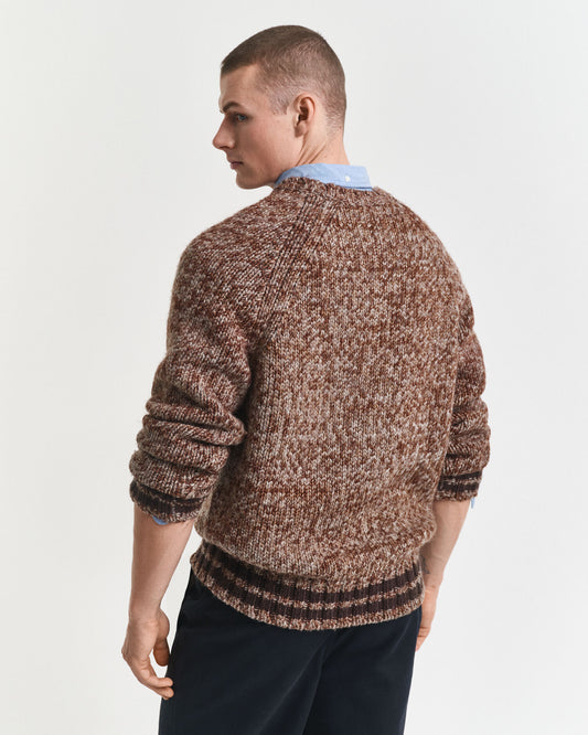 Pull col rond en laine mélangée