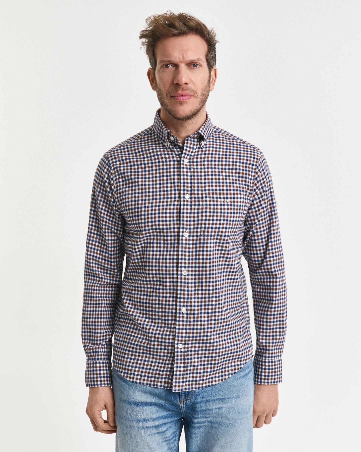 Regular Fit Gingham-Twillhemd