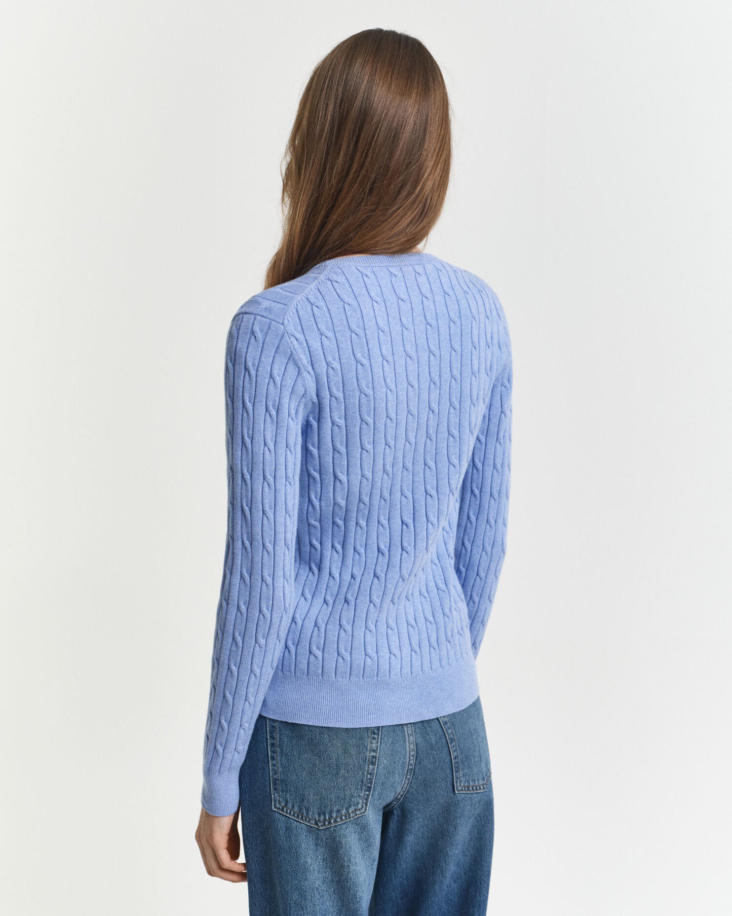 Cardigan en maille torsadée de coton extensible