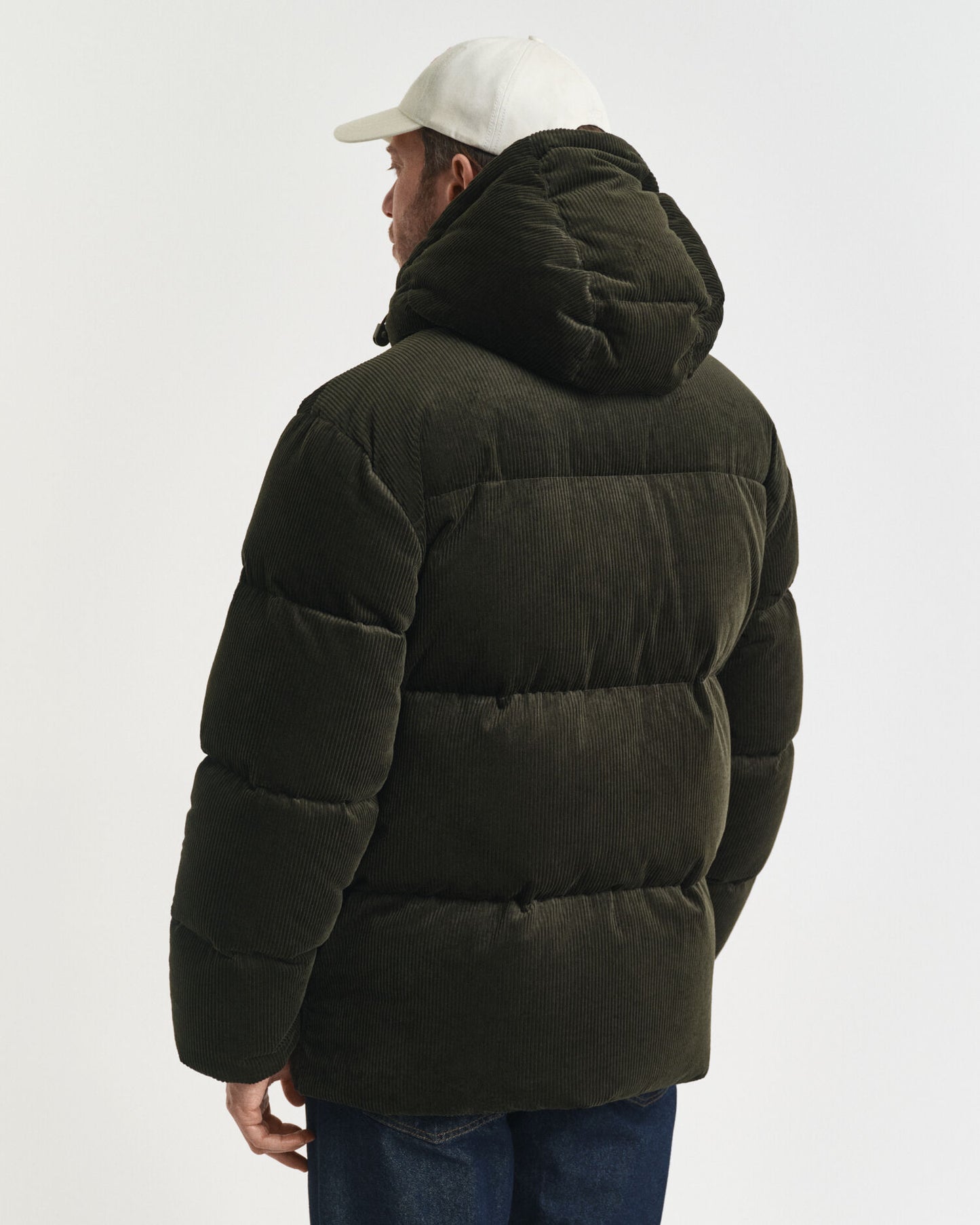 Daunenpufferjacke aus Cord