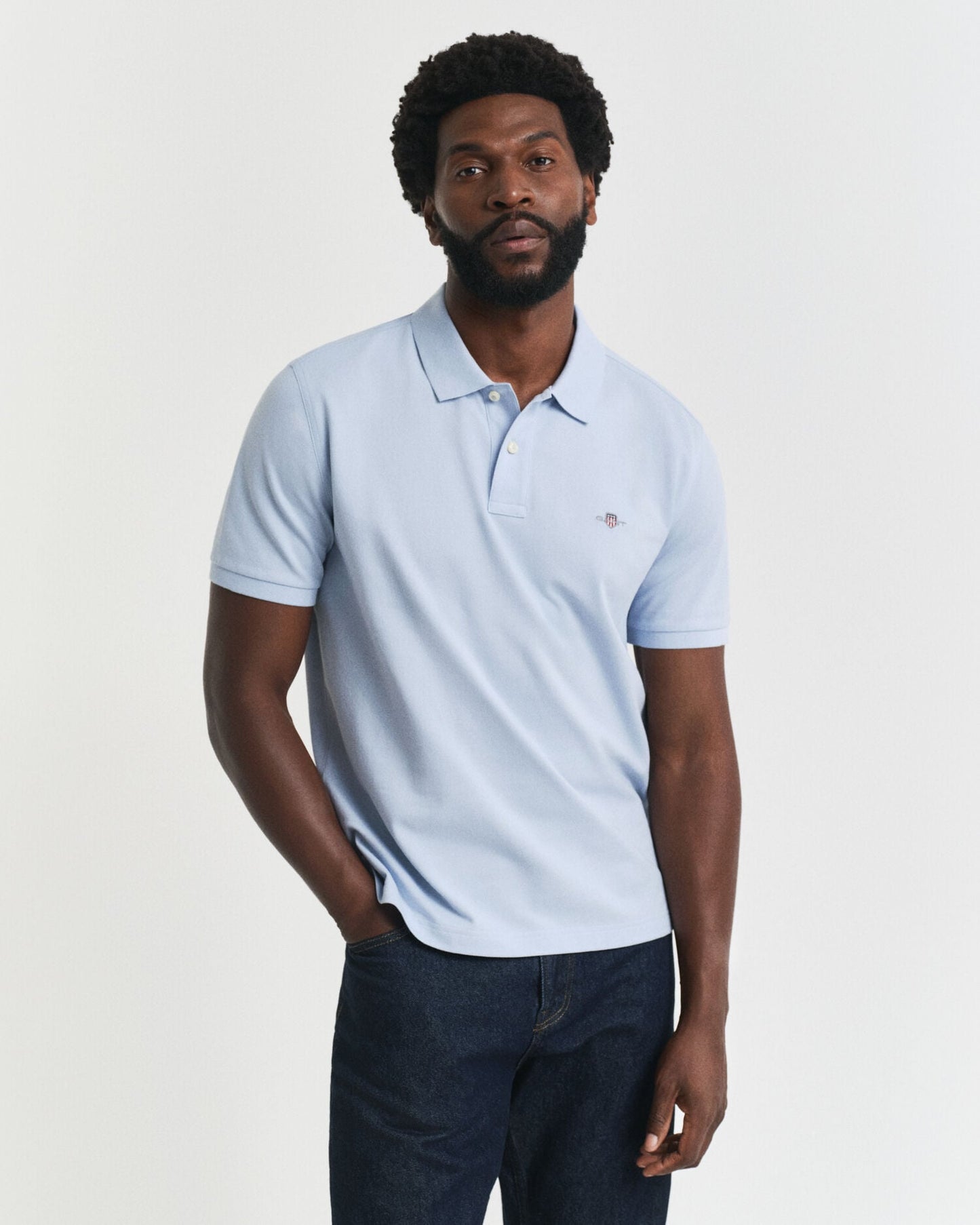 Polo piqué coupe droite Shield