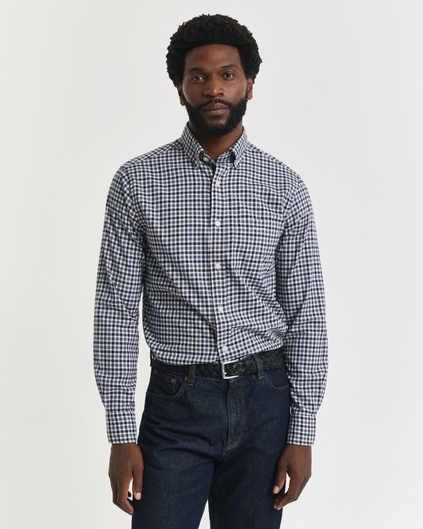 Regular Fit Gingham-Twillhemd