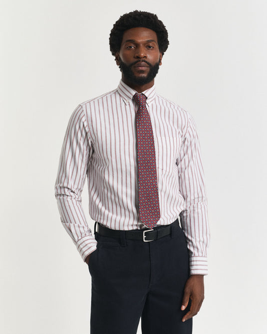 Regular Fit gestreiftes Archiv-Oxford-Hemd