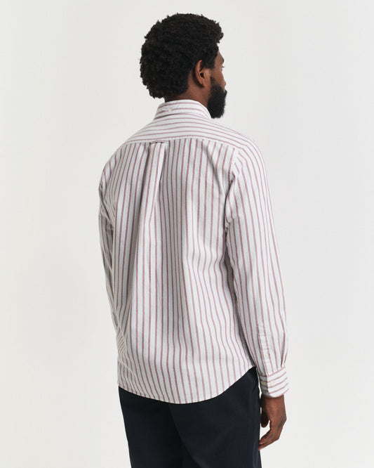 Regular Fit gestreiftes Archiv-Oxford-Hemd