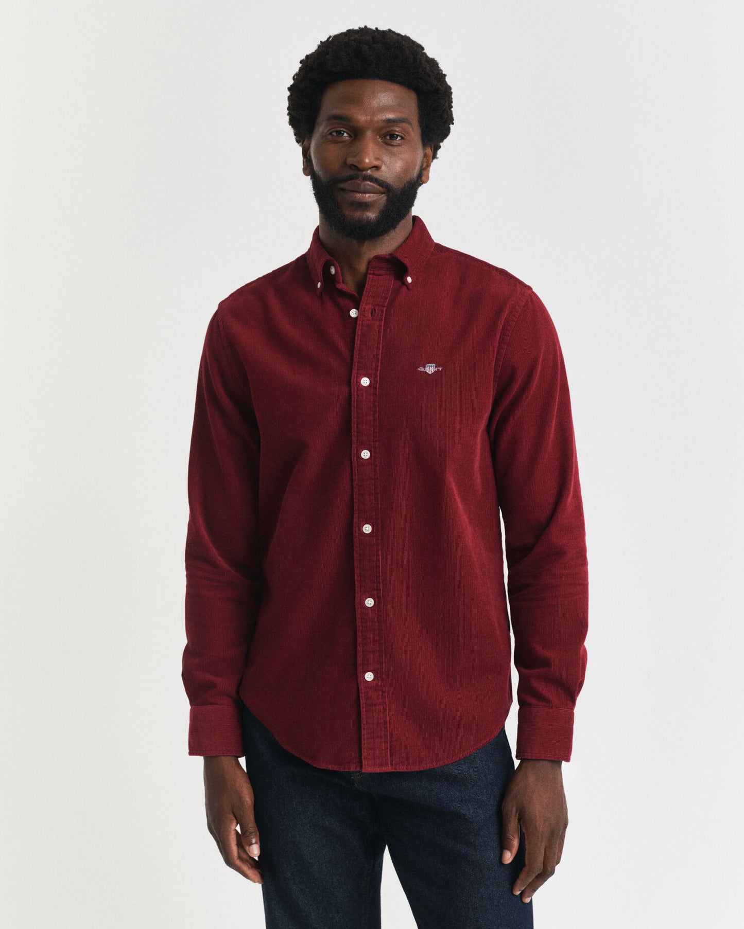 Regular Fit Hemd aus Baumwollcord