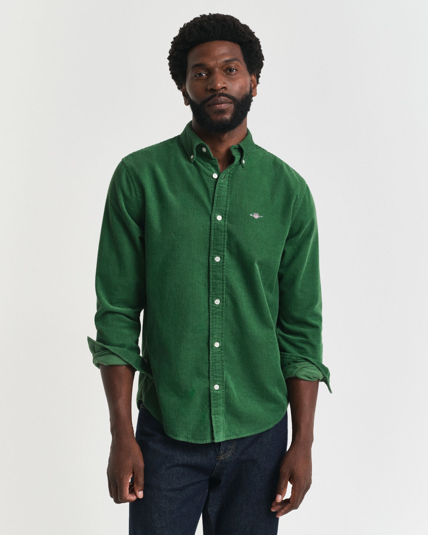 Regular Fit Hemd aus Baumwollcord