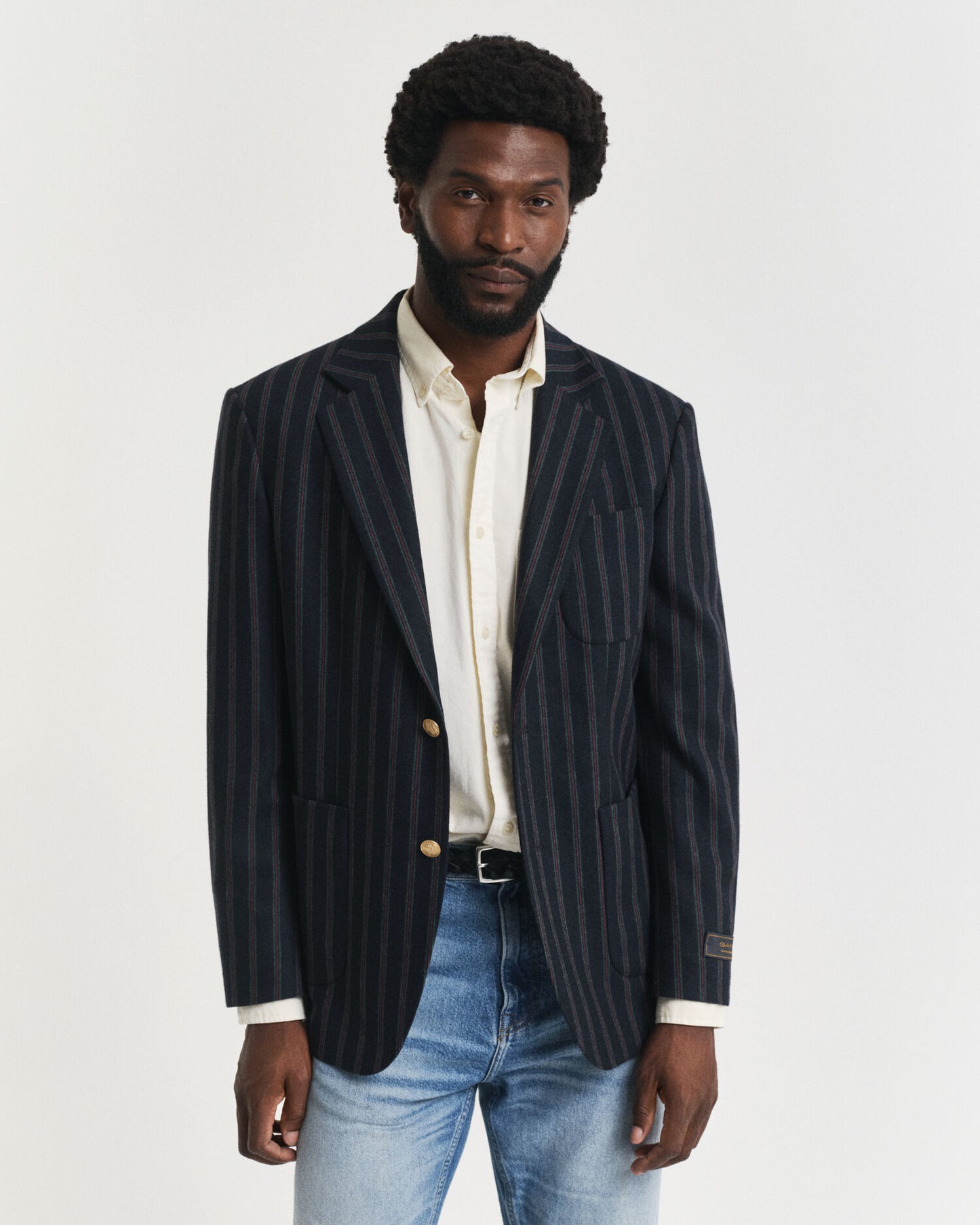 Gestreifter Flanell-Club-Blazer