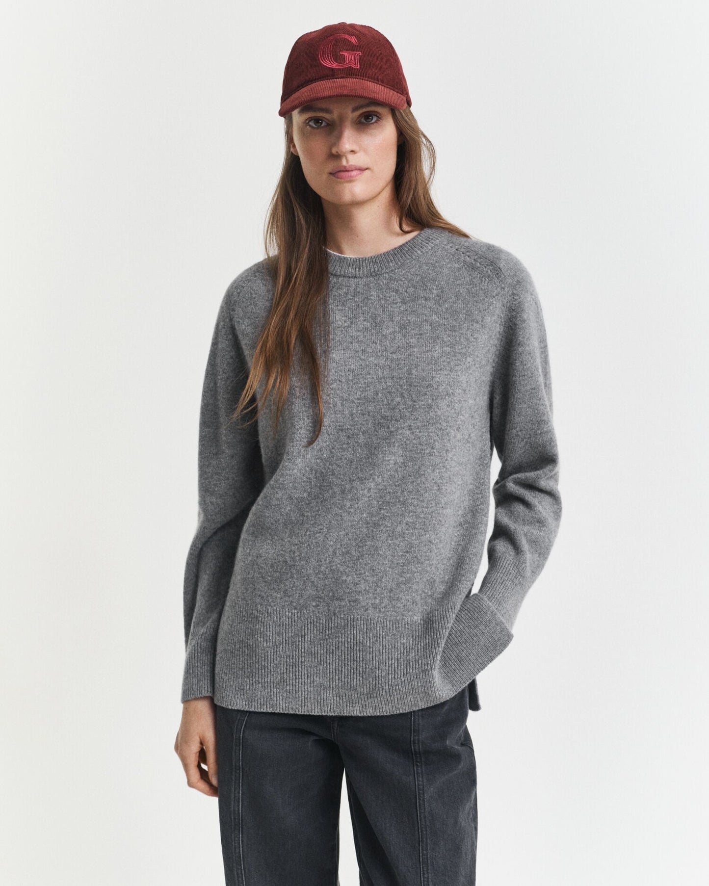 Pull col rond en mélange de laine et cachemire doux