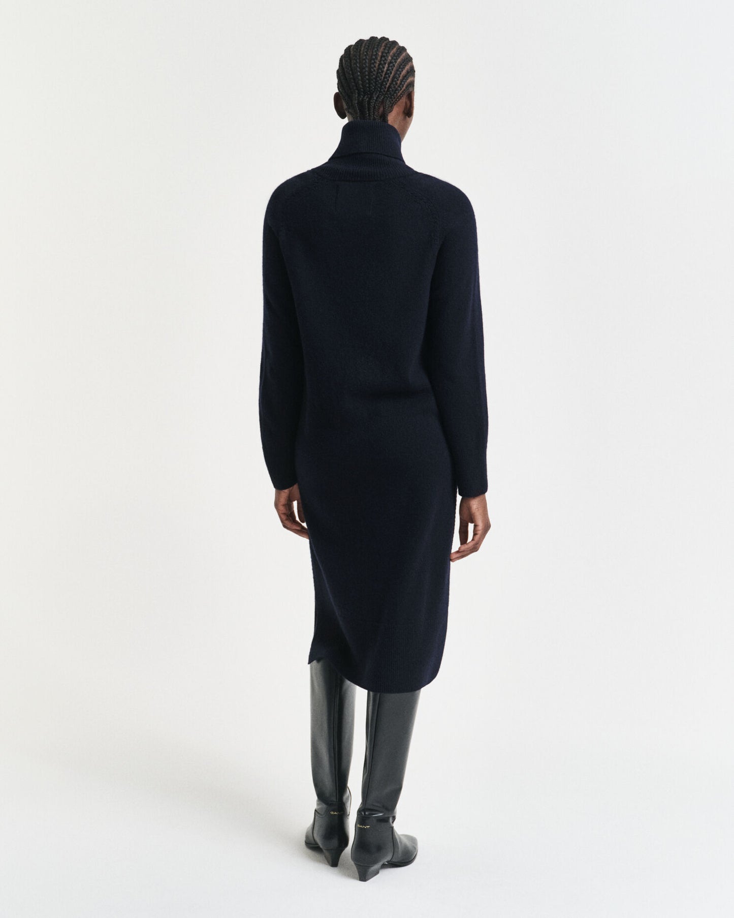 Strick-Rollkragenkleid