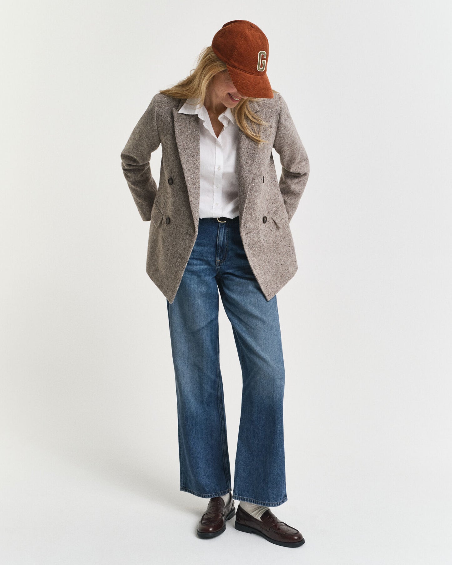 Regular Fit Blazer aus strukturierter Wolle