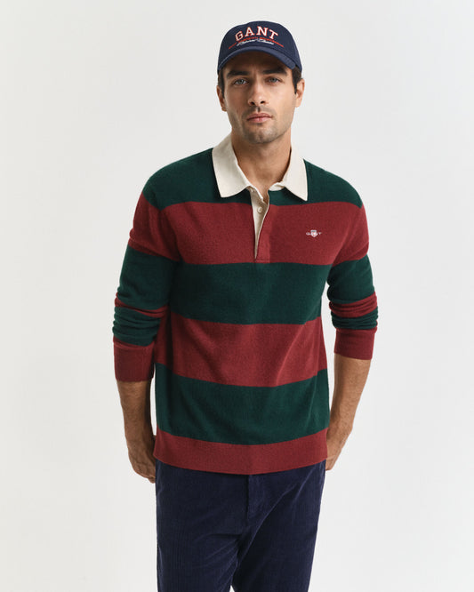 Pull en laine d'agneau extra fine à rayures