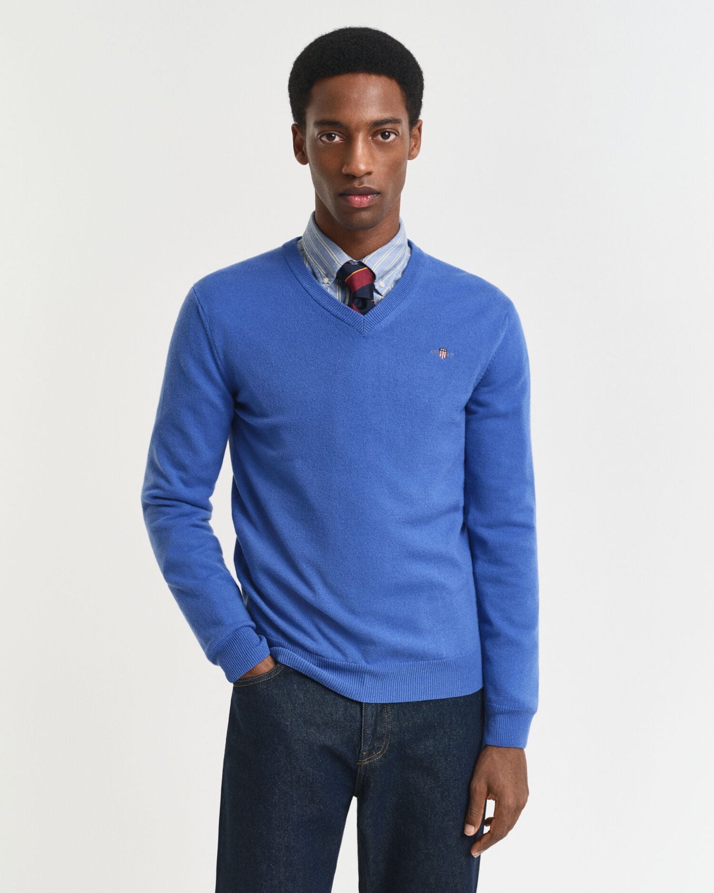 Superfeiner Lambswool V-Pullover