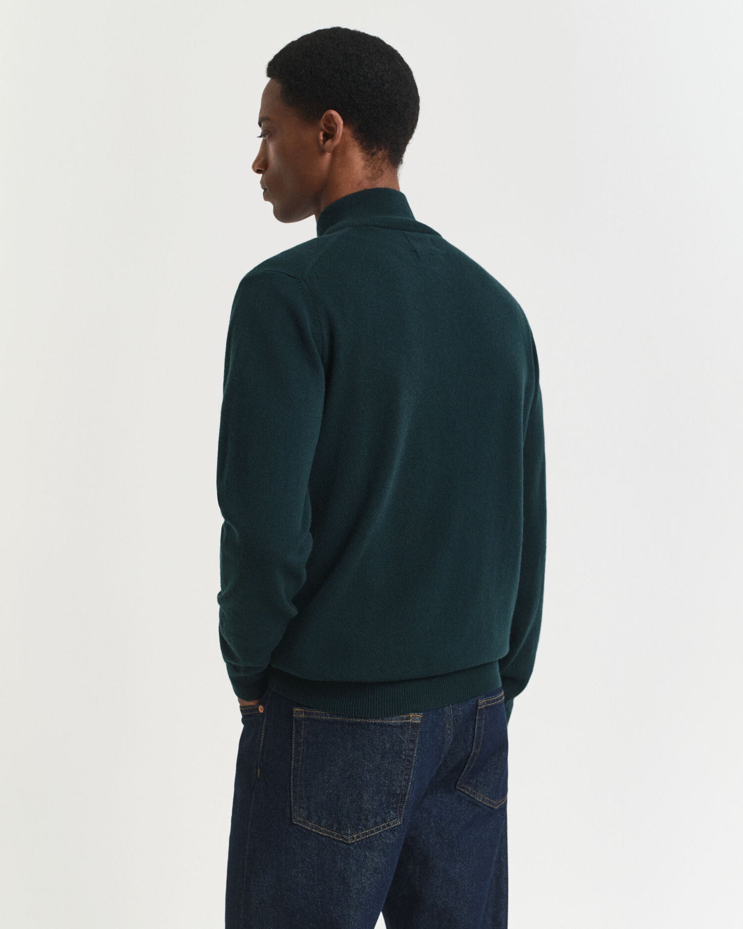 Pull demi-zip en lambswool superfine