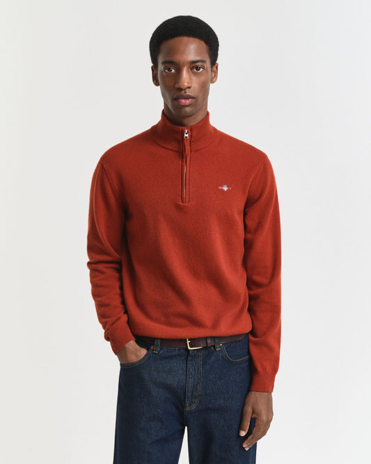 Superfeiner Lammwoll-Half-Zip-Pullover