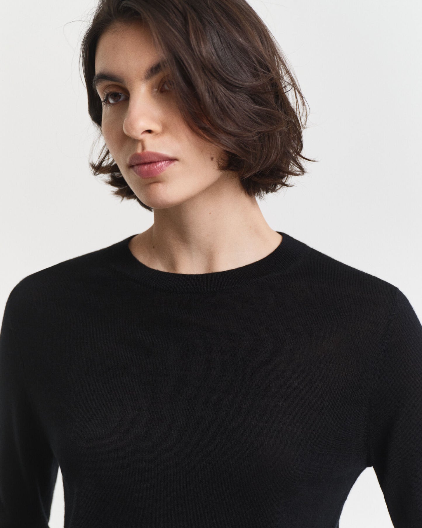 Pull col rond en laine mérinos extra fine