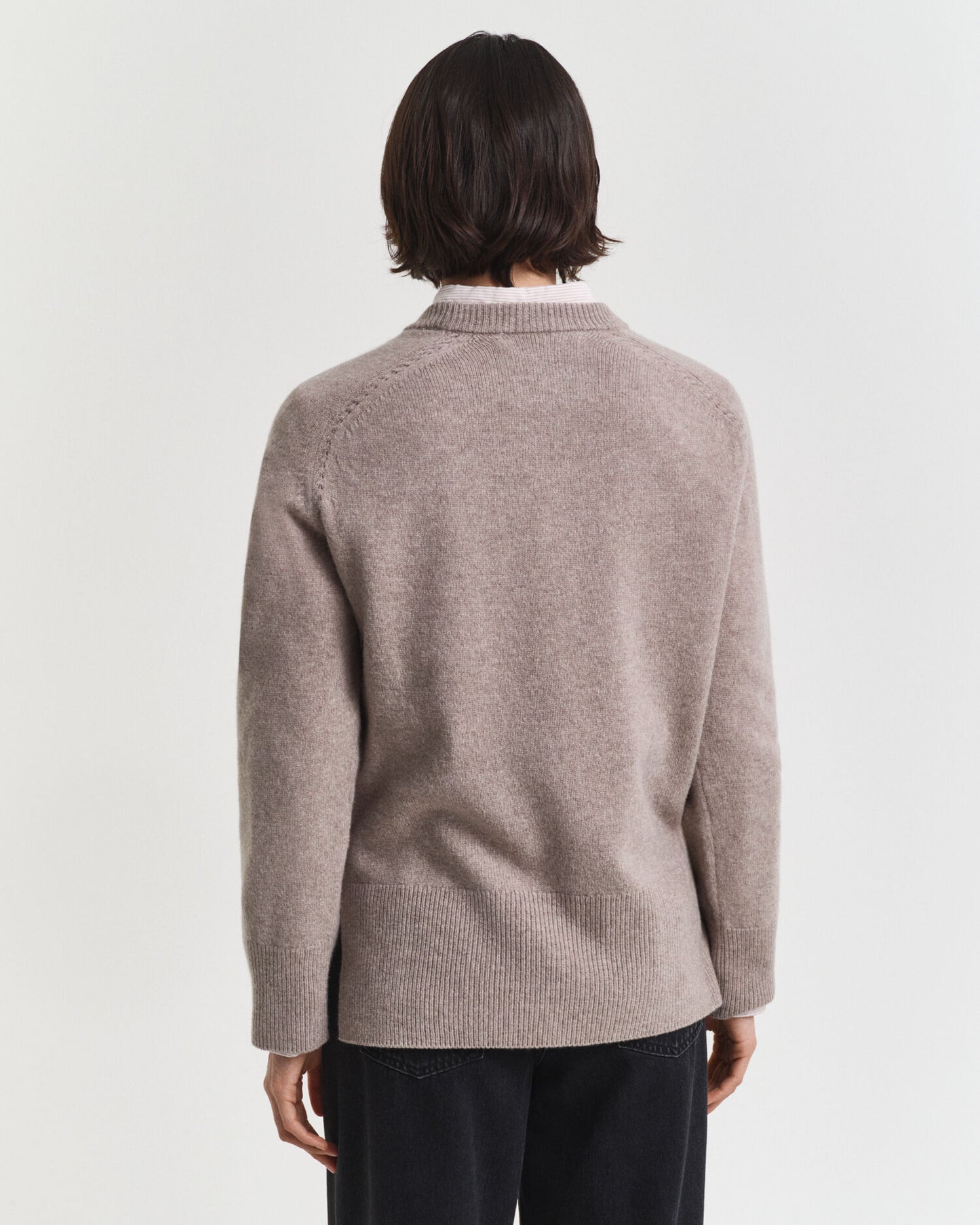 Pull col rond en mélange de laine et cachemire doux