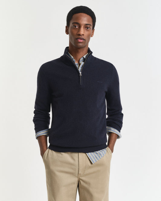 Kaschmir-Half-Zip-Pullover