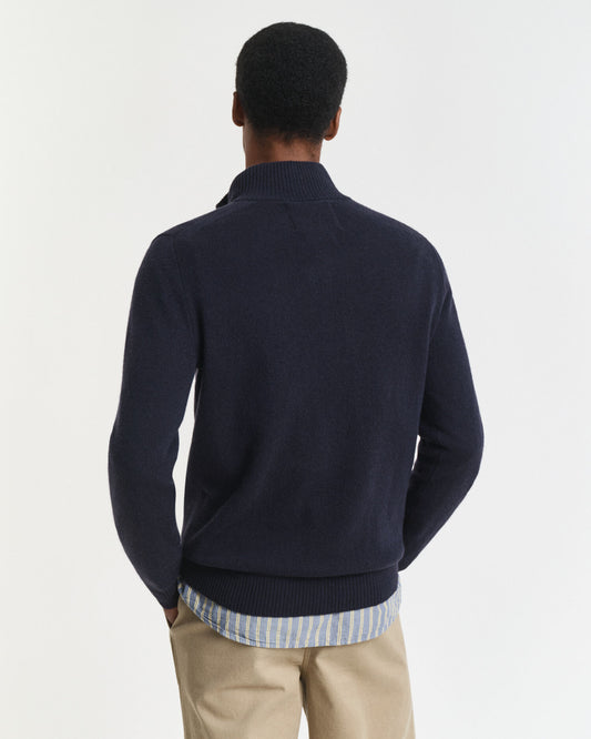Kaschmir-Half-Zip-Pullover