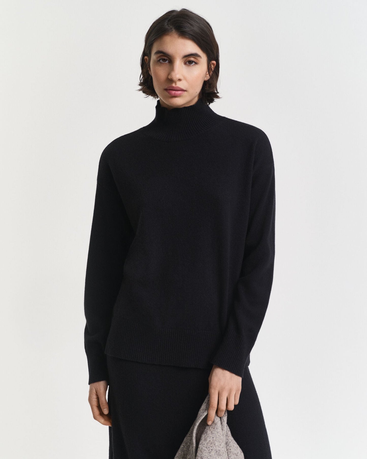Pull à col roulé en laine d'agneau superfine