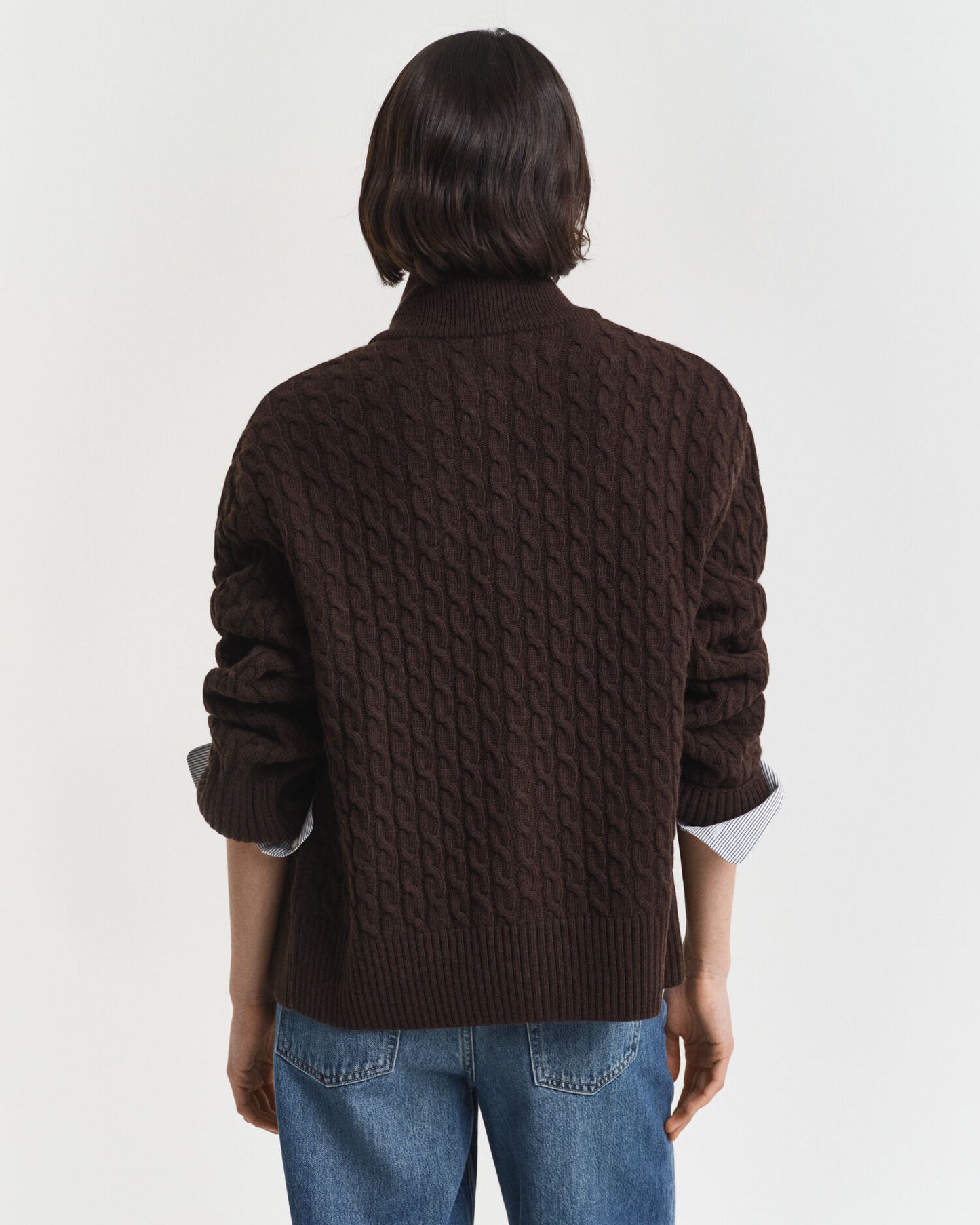 Cardigan zippé à maille torsadée
