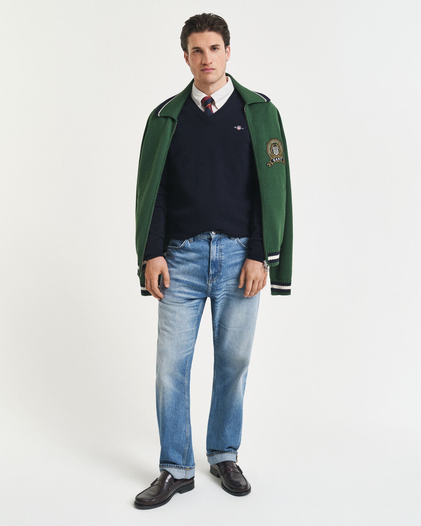 Superfeiner Lambswool V-Pullover